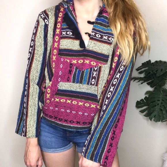 Boho Colorful Baja Hoodie - Picture 2 of 4
